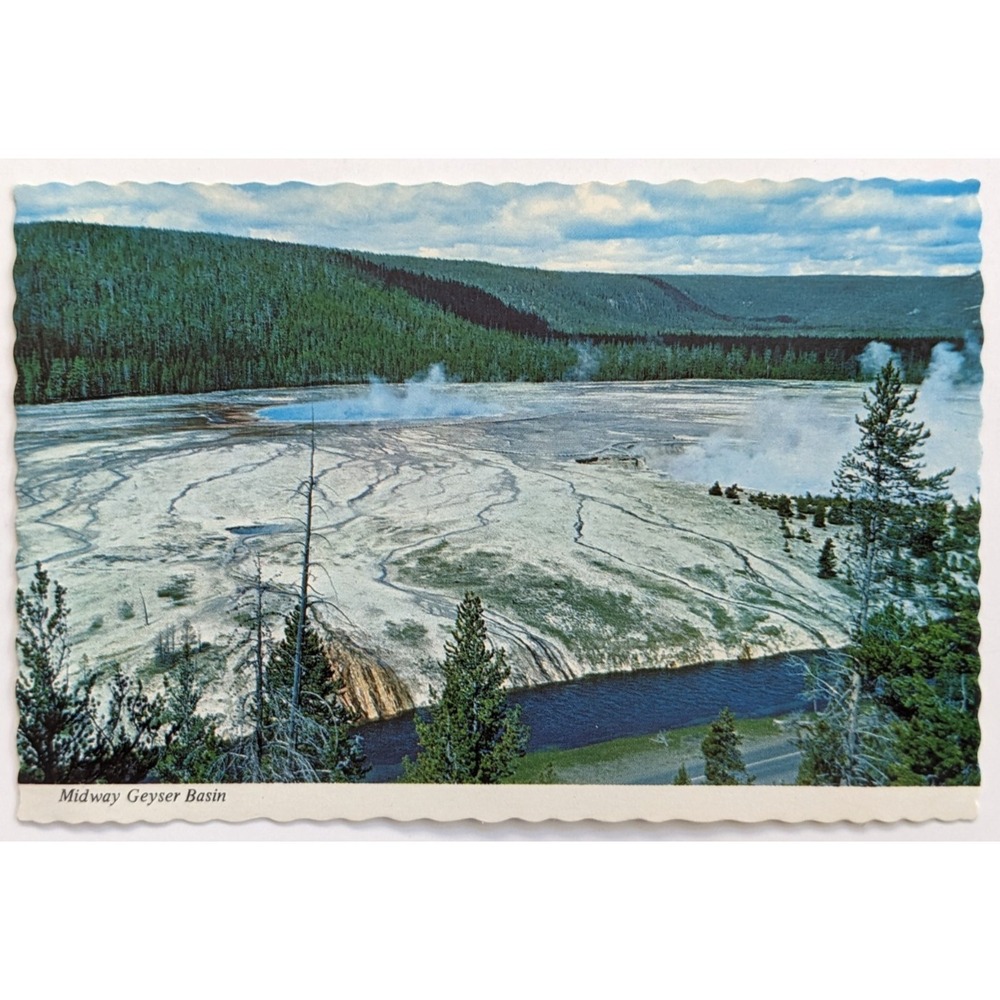 Yellowstone National Park WY Midway Geyser Basin Grand Prismatic Spring Postcard